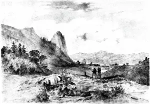 Pyrenees Mountain Landscape Drucke: Mountain: Views of the Pyrenees