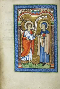 Fine Art From England Drucke: Prefatory miniature of the Annunciation