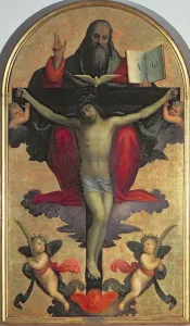 Die Heilige Dreifaltigkeit (Tempera auf Holztafel)