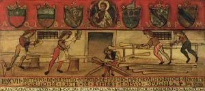 Venetian Art And Culture Drucke: The Oar Makers (panel)