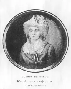 Feminist Movement History Drucke: Olympia of Gouges (1743-93) (engraving) (b / w photo)