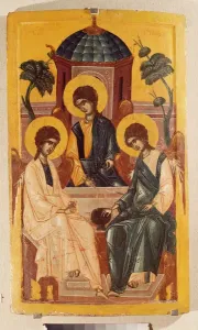 Winged Angel Images Drucke: The Holy Trinity (tempera on panel)