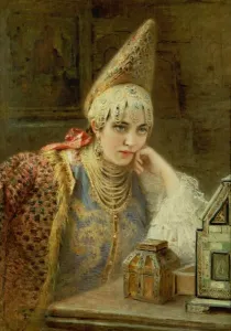 Konstantin Makovsky Artwork Drucke: The Young Bride