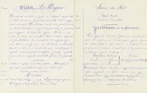 French Education History Drucke: Student notebook: Respect dictation and problems, 1882 (handwritten)
