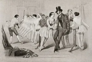 Vintage Ballet Dancers Drucke: A 19th century ballet class. From Illustrierte Sittengeschichte vom Mittelalter bis zur Gegenwart by Eduard Fuchs