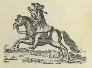 Horse Riding Scene Drucke: 19th century mounted postboy