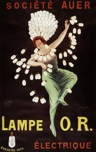 Historical Advertisement Drucke: Advertisement for O.R. lamp c. 1910