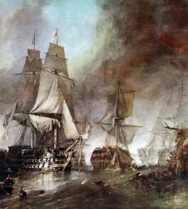 Der Schlacht von Trafalgar, 1805.