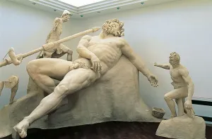 Roman Copy Sculpture Drucke: Blinding of Polyphemus or Polyphemos group, 1st century AD, by Agesander, Athenodoros