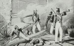 British Army In India Drucke: The blowing up of the Kashmir Gate, 1857