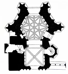 English Cathedrals And Churches Drucke: Bristol Cathedral floor plan