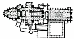 Medieval English Cathedrals Drucke: Canterbury cathedral floor plan