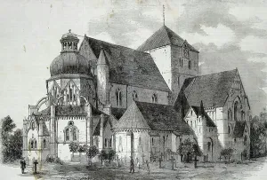 Norwegian Royal Family Drucke: The Cathedral at Trondheim, 1860