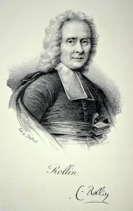 French Historian Drucke: Charles Rollin, 1840 (litho)