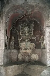 China UNESCO World Heritage Site Drucke: China, Chongqing, Dazu County, Mount Baoding, Dazu Rock Carvings, Stone sculptures