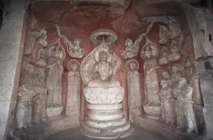 China UNESCO World Heritage Site Drucke: China, Chongqing, Dazu County, Mount Baoding, Dazu Rock Carvings, Stone sculptures