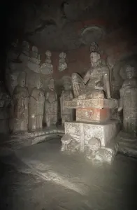 China UNESCO World Heritage Site Drucke: China, Chongqing, Dazu County, Mount Baoding, Dazu Rock Carvings, Stone sculptures