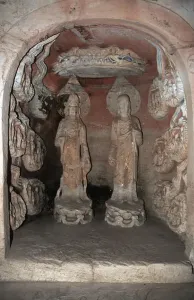 China UNESCO World Heritage Site Drucke: China, Chongqing, Dazu County, Mount Baoding, Dazu Rock Carvings, Stone sculptures