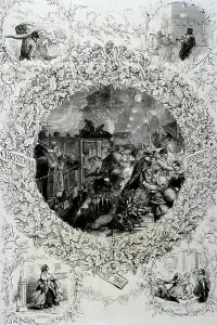 Vintage Christmas Illustration Drucke: Christmas Present, 1855 (engraving)