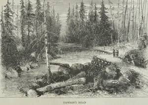 Canadian Nature Scene Drucke: Dawson's Road, 1870 (engraving)