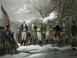 George Washington Painting Drucke: Die Helden der Revolution, 1854