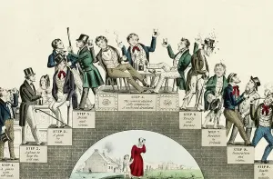 US History Artwork Drucke: The drunkards progress, 1846