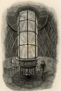 Eddystone Lighthouse Drucke: The Eddystone lighthouse, 1892 (engraving)