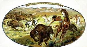 Native American Indians Drucke: The evolution of the West, 1906