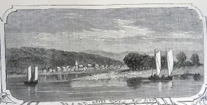 North America Exploration Drucke: Gates Town, 1860