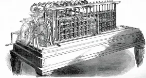 Universal History Archive UIG Images Drucke: George and Edward Scheutz's calculating machine