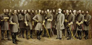 Confederate Army Leaders Drucke: Group portrait of General Robert E