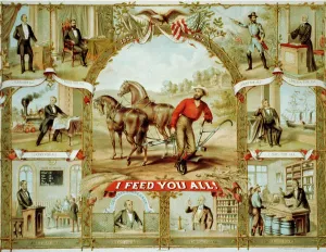 American Agriculture Drucke: I Feed You All, 1875