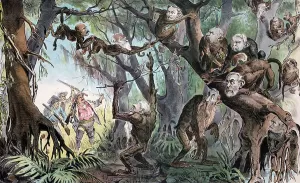 American Politics Cartoon Drucke: Through the jungle, 1893