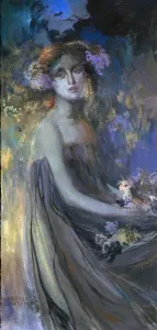 Symbolism In Art Drucke: Lady with flowers, 1901
