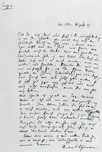 German Music History Drucke: Letter written by german composer Robert Schumann, 1834