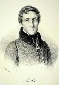 French Politician Engraving Drucke: Louis Mathieu Mole, 1840 (litho)
