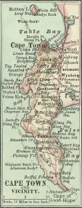 Navigational Equipment Illustrations Drucke: Map of Cape Town, c.1900 (engraving)