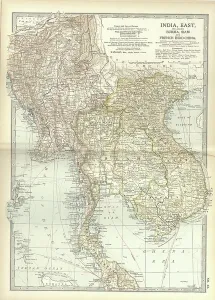 Karte des Ostindiens um 1900 (Stechung)