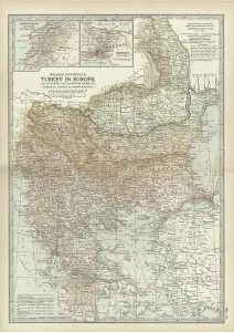 Middle Eastern Geography Drucke: Map of Turkey, c.1900 (engraving)