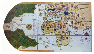 Old World Maps Drucke: Map of the World, drawn 1500