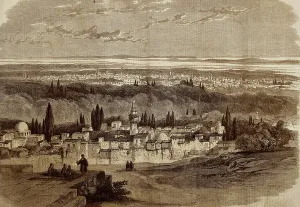 Middle East Landscape Drucke: Middle eastern town, 1860