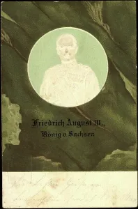 German Nobility Postcard Drucke: Mints Frederick August III King of Saxony, 1905 (print)