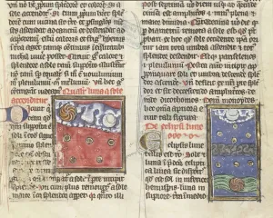 Frau 320 Bl. 197r Mondfinsternis und Bewegungen der Planeten