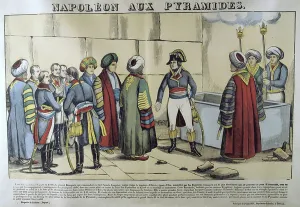 Napoleon In Egypt Drucke: Napoleon in Egypt, 1798, visiting the Pyramids