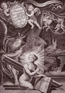 Universal History Archive Images Online Drucke: Page from a Gothic Gosspel