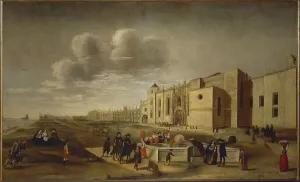 Jeronimos Monastery Architecture Drucke: Panoramic view of Jeronimos Monastery and Belem Square, Lisbon, 1650