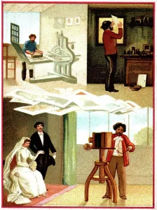 Photography: the laboratory and the studio, c.1900-1910 (chromo)