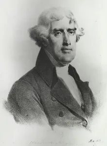 American Founding Father Drucke: Portrait of Thomas Jefferson