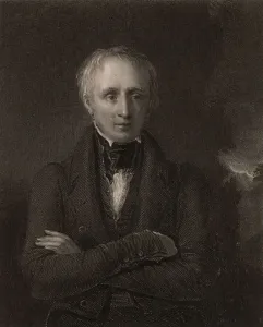 English Poet Engraving Drucke: Portrait of William Wordsworth