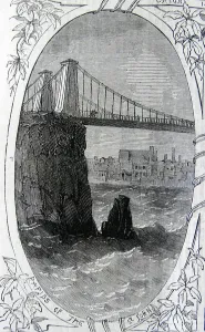 British Columbia Waterfalls Drucke: Rapids of River St John, 1860